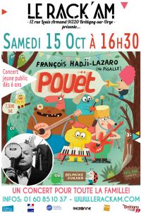 Concert pour enfants avec François Hadji-Lazaro & Pigalle au Rack'am. Le samedi 15 octobre 2016 à Brétigny-sur-Orge. Essonne.  16H30